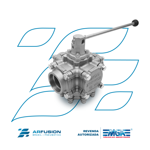 Válvula de Esfera Direcional Multivias 180° Flange Classe MGA 150 / 300 / DIN